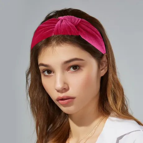 Unique Bargains- Velvet Knotted Padded Headbands Hairband