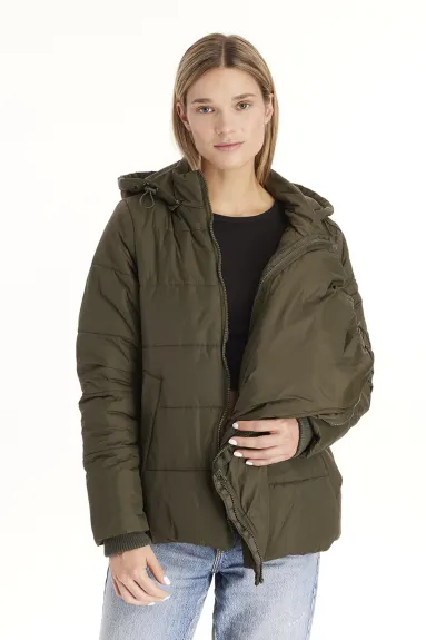 Leia - 3in1 Bomber Maternity Puffer Jacket Quilted Hybrid - Modern Eternity Maternity