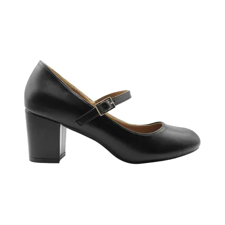 Where's That From - Womens/Ladies Araceli Extra Wide Block Heel Mary Janes