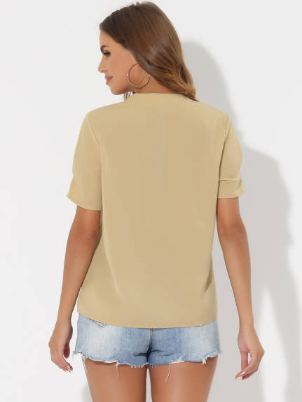 Allegra K- Summer V Neck Shirt Top