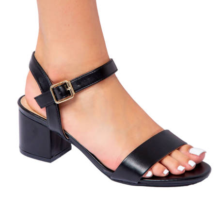 Where's That From - Womens/Ladies Zephyr Strappy PU Peep Toe Mid High Block Sandals