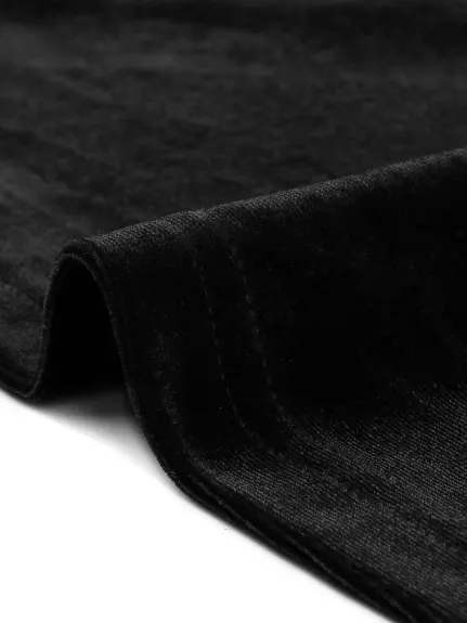 Seta T- Velvet Long Sleeve Wrap V Neck Ruched Bodycon Midi Dress
