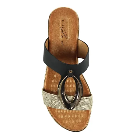 Lunar - Womens/Ladies Porto Wedge Heel Sandals