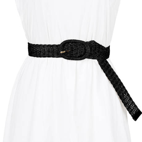 Allegra K- Skinny Braided Woven Waist Belts