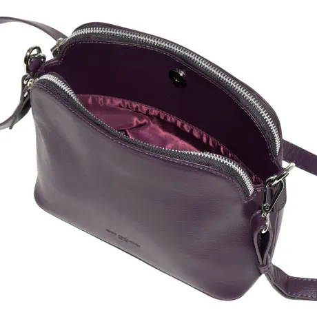 Club Rochelier Leather Double Zipper Crossbody