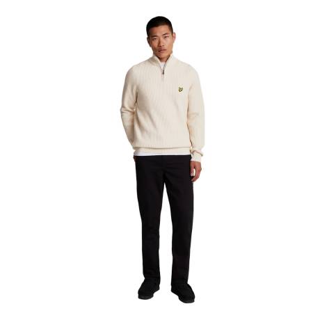 Lyle & Scott - Mens Shaker Stitch Quarter Zip Pullover