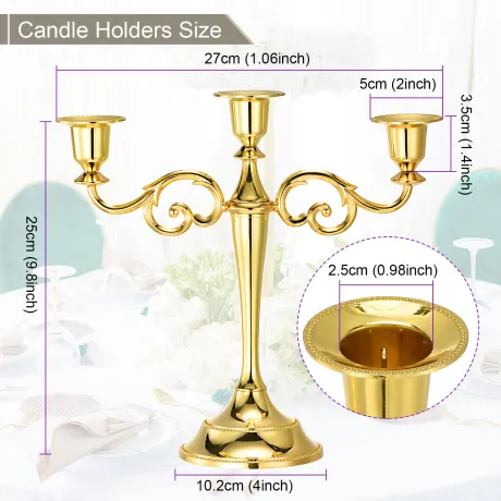 Cheibear- 3 Arm Candelabra Candle Holder