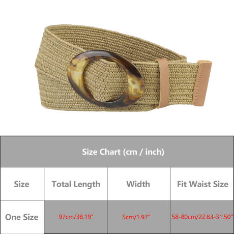 Allegra K- Vintage Wide Waist Belt Stretch Woven