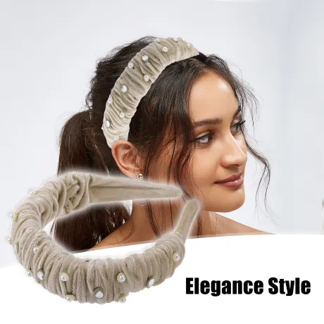 Unique Bargains - Rhinestone Glitter Padded Plush Headband