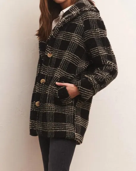 Z Supply Manteau en Sherpa Plaid Hastings