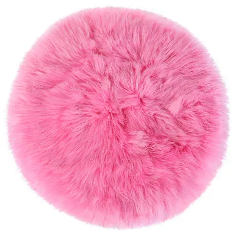 PiccoCasa- Faux Fur Round Fluffy Area Rugs 2 x 2 Feet