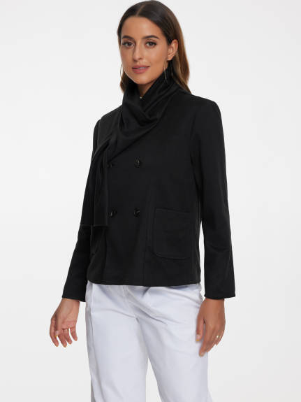 Allegra K - Double Breasted Fashion Pea Coat