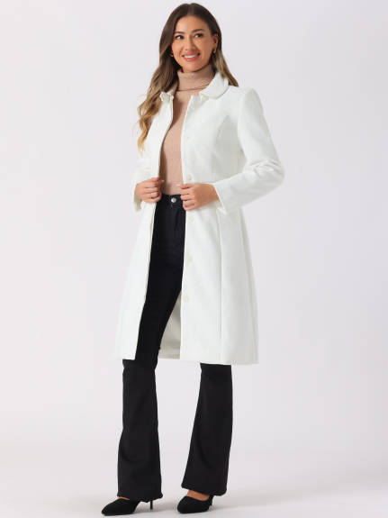 Allegra K - A-Line Mid-Length Winter Coat