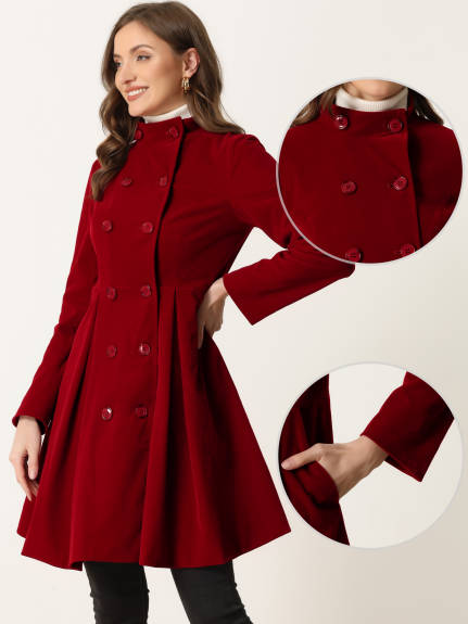 Allegra K- Steampunk Double Breasted Trench Coats