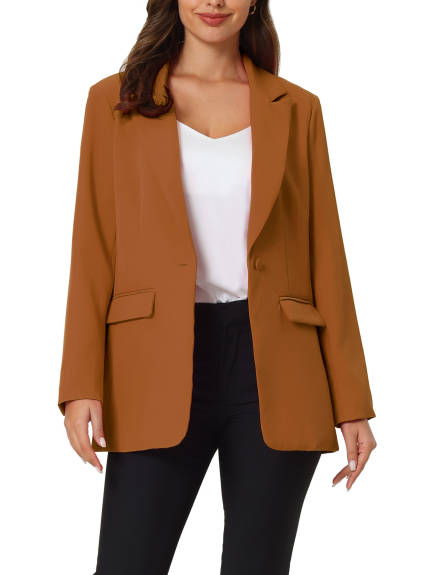 Hobemty- Office Long Sleeve Blazer Jacket