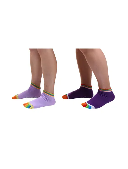 Allegra K- Nonslip Full Toe Socks 6 Pairs