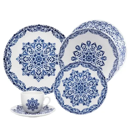 Oxford Coup Blue 20 Pieces Dinnerware Set Service for 4