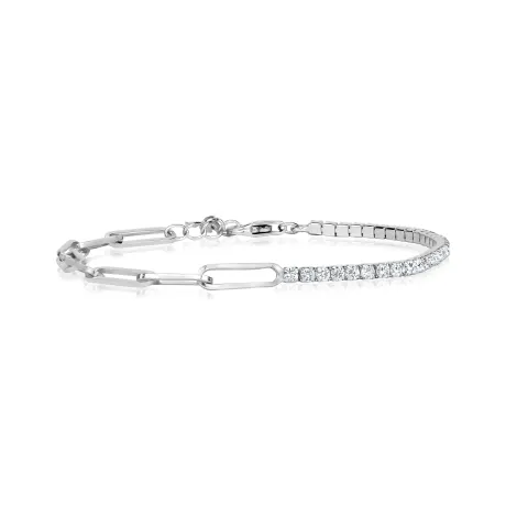 Club Rochelier 3A Cubic Zirconia Bracelet with Large Links