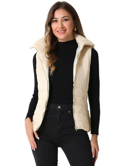 INSPIRE CHIC - Sleeveless Quilted Winter Hoodie Vest