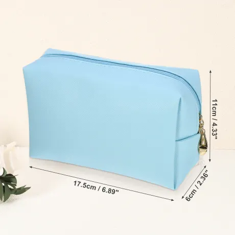 Unique Bargains- Small Portable Travel Cosmetic Bag PU Leather
