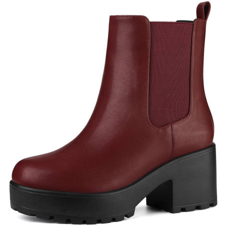 Allegra K - Platform Chunky Ankle Boot Combat Boots