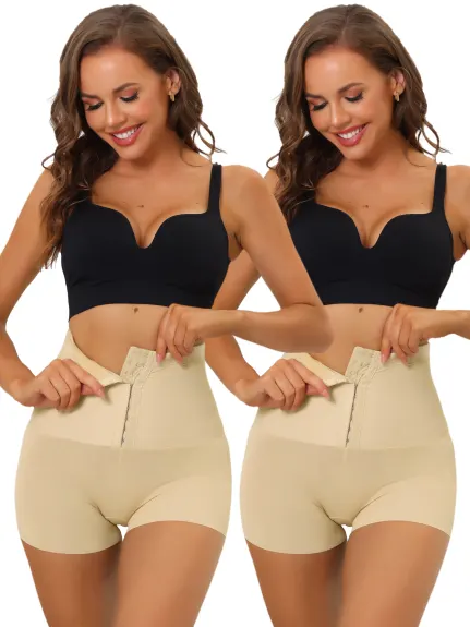 Allegra K - Butt Lifter High Waist Boyshorts Shapewear Pack