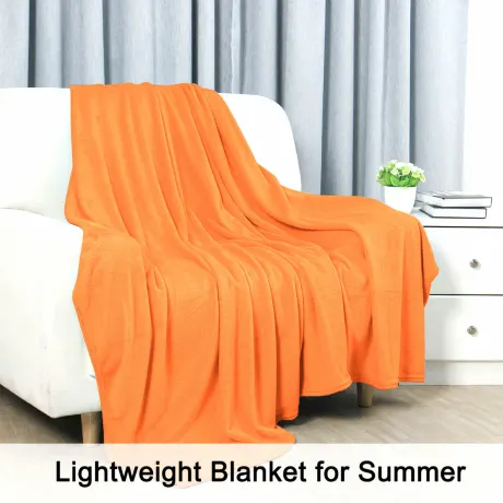 PiccoCasa- Flannel Fleece Plush Microfiber Bed Blanket 60x78 Inch