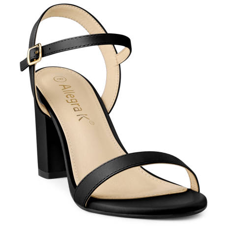 Allegra K- Slingback Heels Ankle Strap Minimalist Sandals