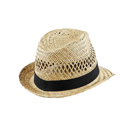 Beechfield - Unisex Adult Straw Summer Trilby