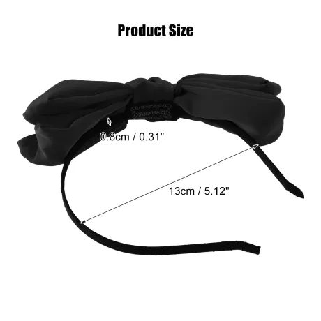 Unique Bargains - Satin Bow Knot Headband Fashion Hairband