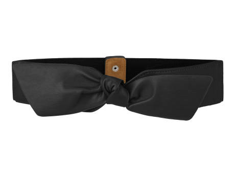 Allegra K- Wide Elastic Waist Belt Bow Knot Snap Button