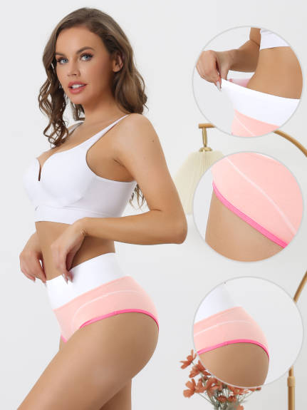 Allegra K- High Waist Tummy Control Cotton Panties