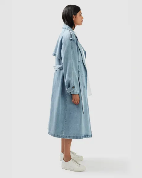 Belle & Bloom Wild Skies Denim Trench