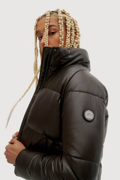 Noize - Evita-X Cropped Vegan Leather Puffer