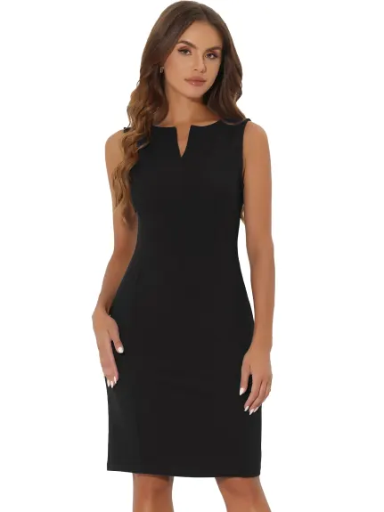 Allegra K- Sleeveless Bodycon Midi Pencil Dress