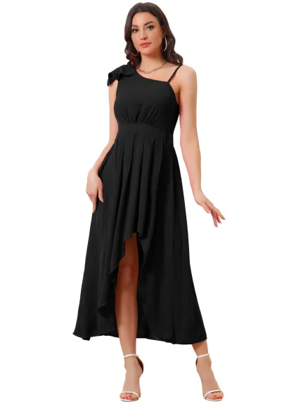 Allegra K- Irregular Hem Sleeveless Strap Flowy Dress