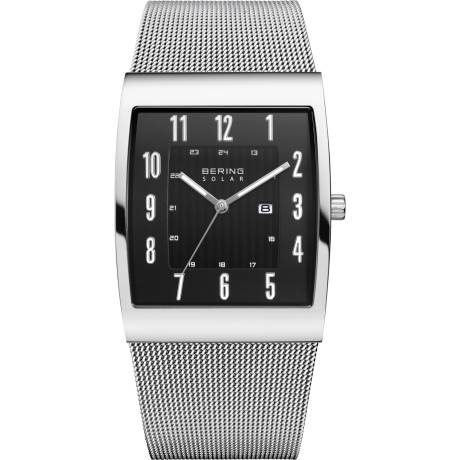 BERING - 33mm Men's Solar Stainless Steel Watch In Silver/Silver