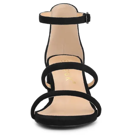 Allegra K- Block Heels Open Toe Casual Strappy Sandals