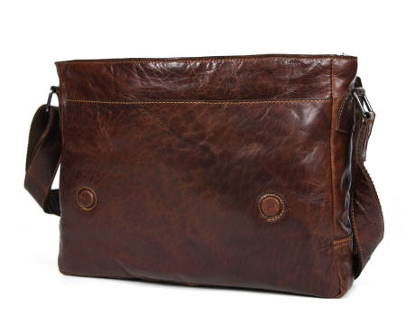 Aaron Leather Goods-Polaris Leather Messenger Bag