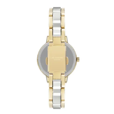 LEE COOPER-Women's Yellow Gold 34mm  watch w/White Dial