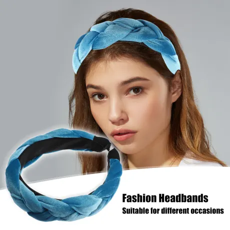 Unique Bargains - Bandeau de cheveux en velours tressé épais