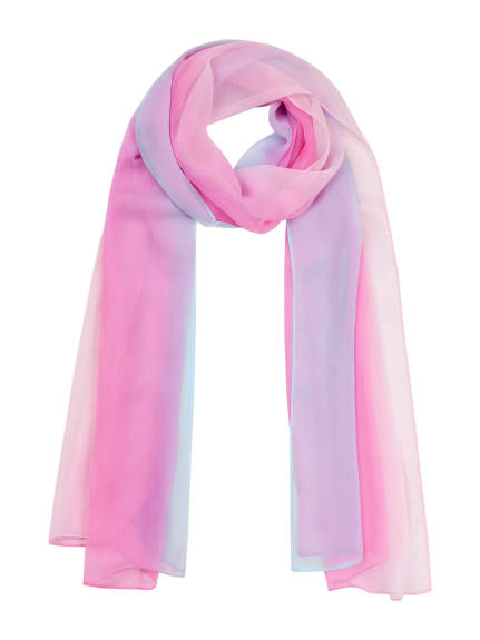 Allegra K- Chiffon Gradient Color Long Wrap Scarf