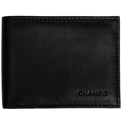 CHAMPS Classic Collection Genuine Leather RFID blocking Center-wing wallet in Gift box