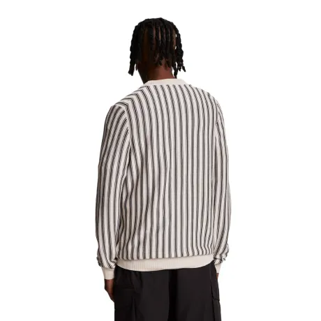 Lyle & Scott - Mens Vertical Stripe Crew Neck Sweater