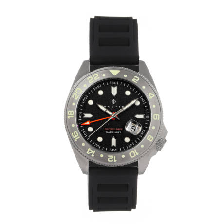 Nautis - Montre Global Dive avec bracelet en caoutchouc et date - Marine