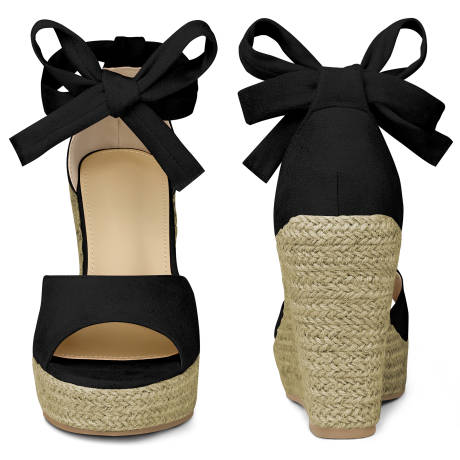 Allegra K - Platform Espadrilles Wedges Sandals