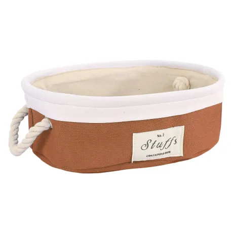 PiccoCasa- Storage Foldable Baskets with Cotton Handles 14.2" x 10.8" x 4.7"