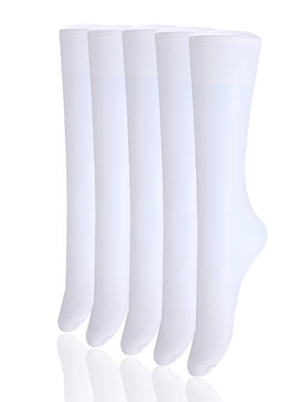 Allegra K- Women's Silky Sheer Reinforced Toe Stockings 10 Pairs