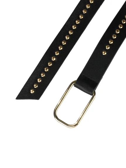 Allegra K- Skinny Waist Metal Buckle Belt Adjustable