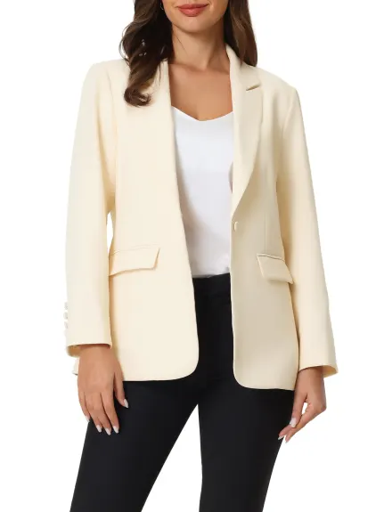 Hobemty- Office Long Sleeve Blazer Jacket